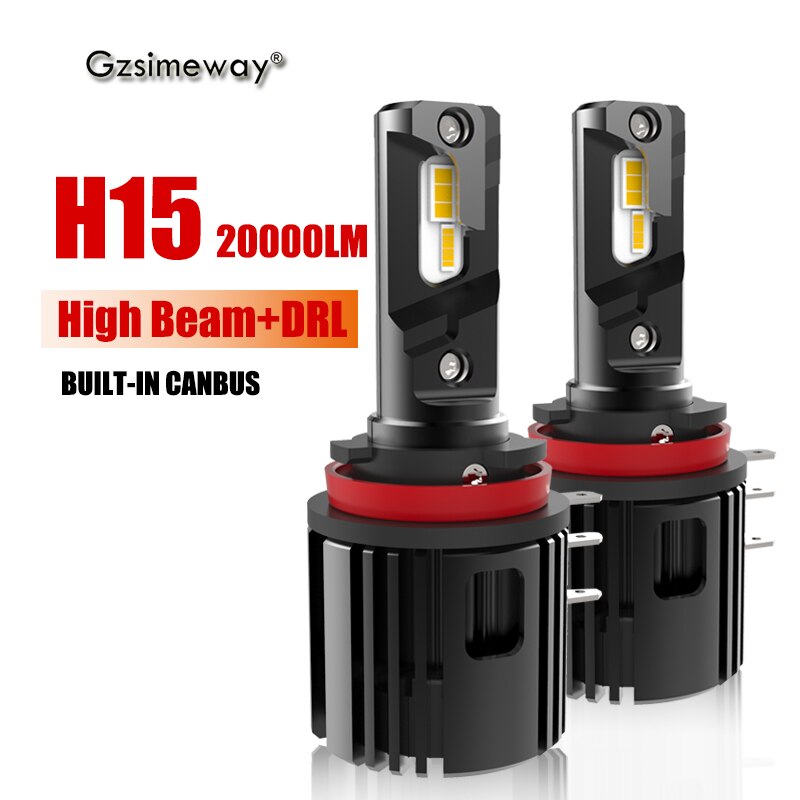 H15 Canbus LED ڵ Ʈ 20000LM 6000K ȭƮ ..